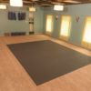 zebra .5 inch mat in yoga studio