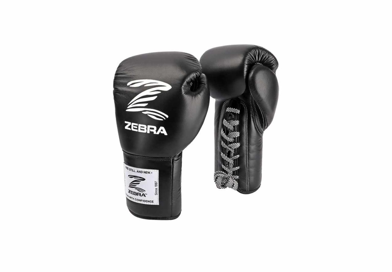 ZEBRA PRO SERIES Boxing Gloves, Signature Lace, Leather ZEBRA